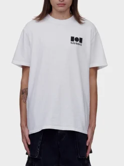 NAHMIAS. T-Shirt<T-SHIRT LOGO Bianco, Nero