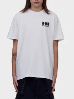 NAHMIAS. T-Shirt<T-SHIRT LOGO Bianco, Nero