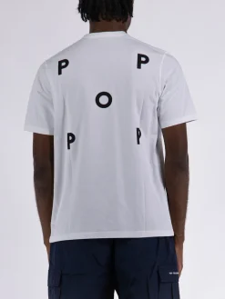 POP TRADING COMPANY T-Shirt<T-SHIRT LOGO Bianco