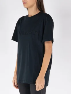JW ANDERSON T-Shirt<T-SHIRT LOGO EMBROIDERY Nero