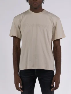 JW ANDERSON T-Shirt<T-SHIRT LOGO EMBROIDERY Beige