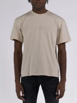 JW ANDERSON T-Shirt<T-SHIRT LOGO EMBROIDERY Beige