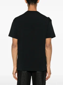 PALM ANGELS T-Shirt<T-SHIRT LOGO GOTHIC Bianco, Nero