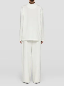 JIL SANDER T-Shirt<T-SHIRT LONG SLEEVE CN LS Bianco, Nero, Rosa