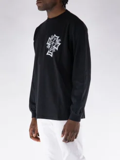 ARIES T-Shirt<T-SHIRT LONGSLEEVE AGED LORDS OF ART TRIP Bianco, Nero