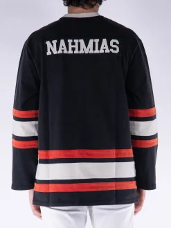 NAHMIAS T-Shirt<T-SHIRT LONGSLEEVE HOCKEY JERSEY Arancione, Bianco, Nero