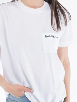 STELLA MCCARTNEY T-Shirt<T-SHIRT LOVE HEART SMC EMBROIDERY TEE Bianco