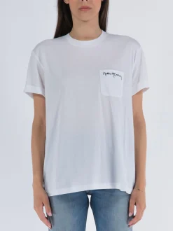 STELLA MCCARTNEY T-Shirt<T-SHIRT LOVE HEART SMC EMBROIDERY TEE Bianco