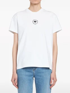 STELLA MCCARTNEY T-Shirt<T-SHIRT LOVESTRUCK LOGO Bianco, Nero