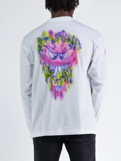 CARHARTT WIP T-Shirt<T-SHIRT L/S BABYBRUSH GRIN Bianco, Viola, Fluo