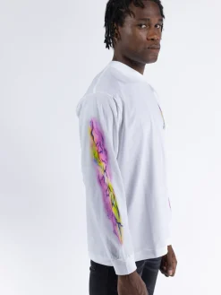 CARHARTT WIP T-Shirt<T-SHIRT L/S BABYBRUSH GRIN Bianco, Viola, Fluo
