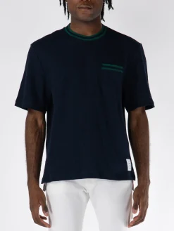 THOM BROWNE T-Shirt<T-SHIRT MANICHE CORTE Blu