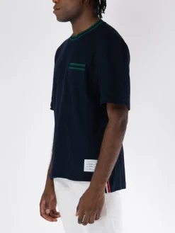 THOM BROWNE T-Shirt<T-SHIRT MANICHE CORTE Blu