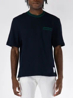 THOM BROWNE T-Shirt<T-SHIRT MANICHE CORTE Blu