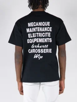 CARHARTT WIP T-Shirt<T-SHIRT MECHANICS Bianco, Nero