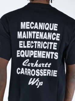 CARHARTT WIP T-Shirt<T-SHIRT MECHANICS Bianco, Nero