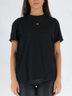 T-Shirt<T-SHIRT MINI STAR EMBROIDERY Nero