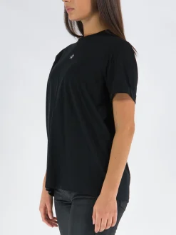 T-Shirt<T-SHIRT MINI STAR EMBROIDERY Nero