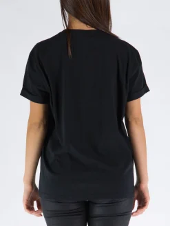 T-Shirt<T-SHIRT MINI STAR EMBROIDERY Nero