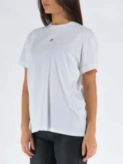 T-Shirt<T-SHIRT MINI STAR EMBROIDERY Bianco