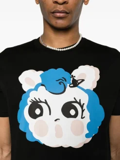 VIVIENNE WESTWOOD. T-Shirt<T-SHIRT MOLLY CLASSIC Azzurro, Bianco, Nero