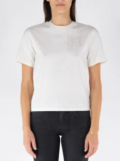 PALM ANGELS T-Shirt<T-SHIRT MONOGRAM FITTED TEE Bianco