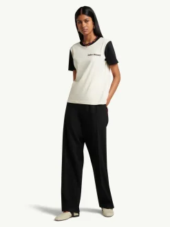 WALES BONNER T-Shirt<T-SHIRT MORNING Bianco, Nero