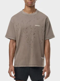 SATISFY T-Shirt<T-SHIRT MOTHTECH Bianco, Marrone