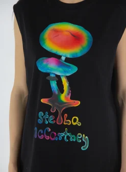STELLA MCCARTNEY T-Shirt<T-SHIRT MUSHROOM PRINT Nero