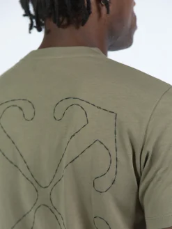 OFF-WHITE T-Shirt<T-SHIRT OF STITCH SLIM Beige
