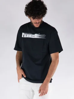 FUCT. T-Shirt<T-SHIRT OG BLURRED LOGO TEE Bianco, Nero