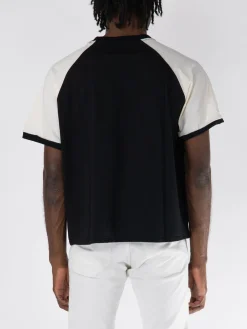 RHUDE T-Shirt<T-SHIRT OIL CORP RAGLAN VINTAGE Beige, Nero, Rosso