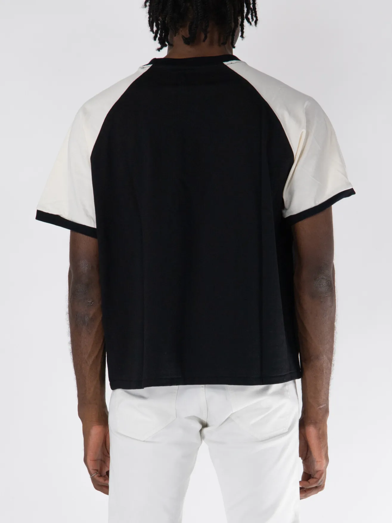 RHUDE T-Shirt<T-SHIRT OIL CORP RAGLAN VINTAGE Beige, Nero, Rosso
