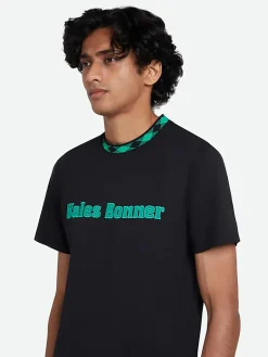 WALES BONNER T-Shirt<T-SHIRT ORIGINAL Azzurro, Nero