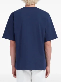 T-Shirt<T-SHIRT OVERSIZE IN COTONE BIOLOGICO Blu