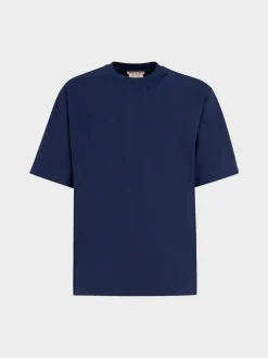 T-Shirt<T-SHIRT OVERSIZE IN COTONE BIOLOGICO Blu
