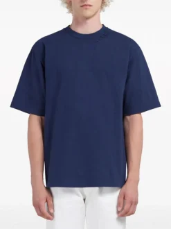 T-Shirt<T-SHIRT OVERSIZE IN COTONE BIOLOGICO Blu