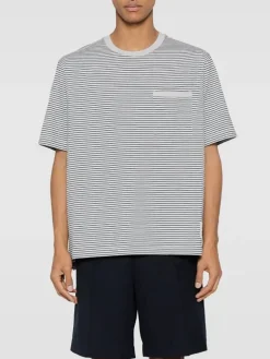 THOM BROWNE T-Shirt<T-SHIRT OVERSIZED SHORT SLEEVE POCKET TEE Grigio, Nero