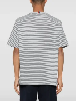 THOM BROWNE T-Shirt<T-SHIRT OVERSIZED SHORT SLEEVE POCKET TEE Grigio, Nero