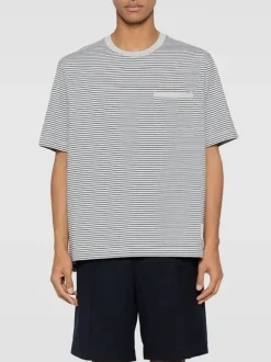THOM BROWNE T-Shirt<T-SHIRT OVERSIZED SHORT SLEEVE POCKET TEE Grigio, Nero