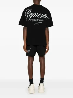 REPRESENT CLOTHING T-Shirt<T-SHIRT OWNERS CLUB SCRIPT Bianco, Nero