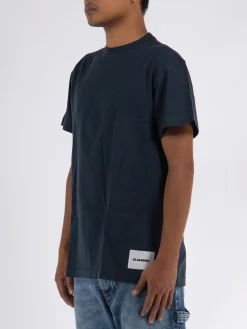 JIL SANDER T-Shirt<T-SHIRT 3-PACK Bianco, Blu, Nero