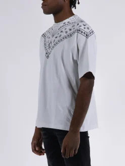 MARCELO BURLON T-Shirt<T-SHIRT PAISLEY PRINT Bianco, Nero