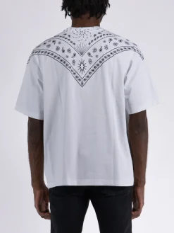 MARCELO BURLON T-Shirt<T-SHIRT PAISLEY PRINT Bianco, Nero