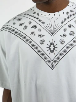 MARCELO BURLON T-Shirt<T-SHIRT PAISLEY PRINT Bianco, Nero