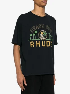 RHUDE T-Shirt<T-SHIRT PALMERA TEE Giallo, Nero, Verde