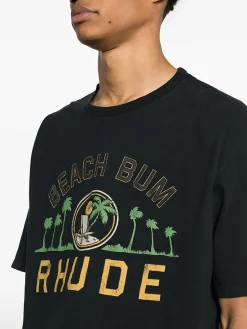 RHUDE T-Shirt<T-SHIRT PALMERA TEE Giallo, Nero, Verde