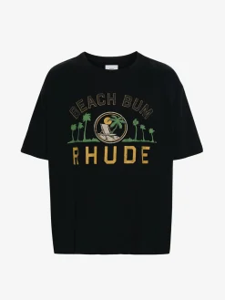 RHUDE T-Shirt<T-SHIRT PALMERA TEE Giallo, Nero, Verde