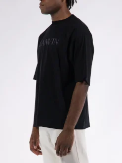 LANVIN T-Shirt<T-SHIRT PUFFER PARIS OVERSIZED Nero