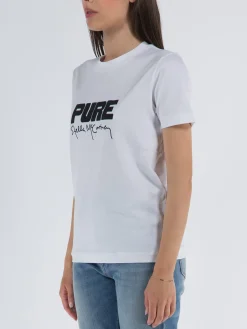 STELLA MCCARTNEY T-Shirt<T-SHIRT PURE SMC PRINTED TEE Bianco, Nero
